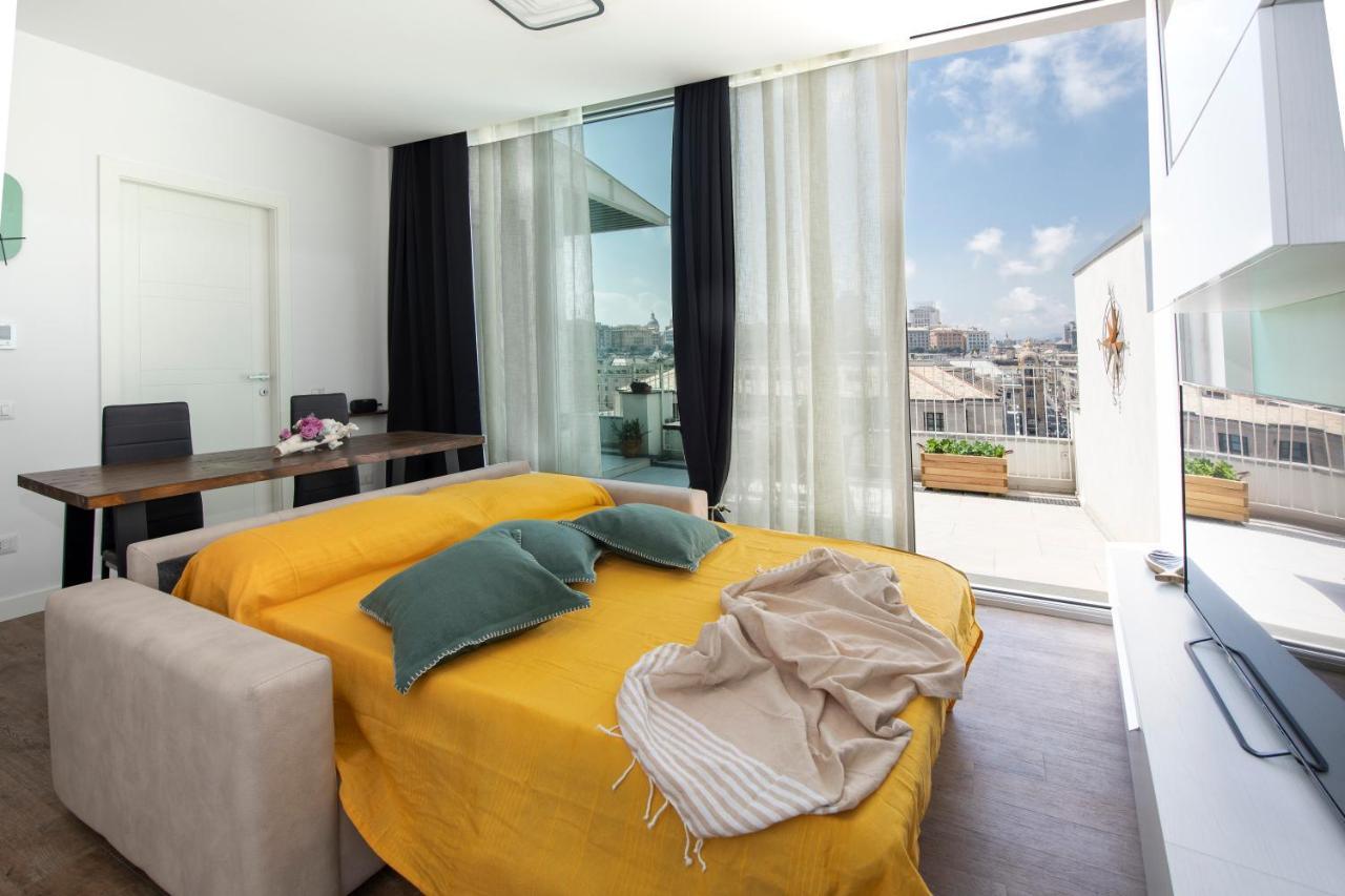 Ferienwohnung Attico Luxury Con Parcheggio E Terrazza Vista Mozzafiato Genua Exterior foto