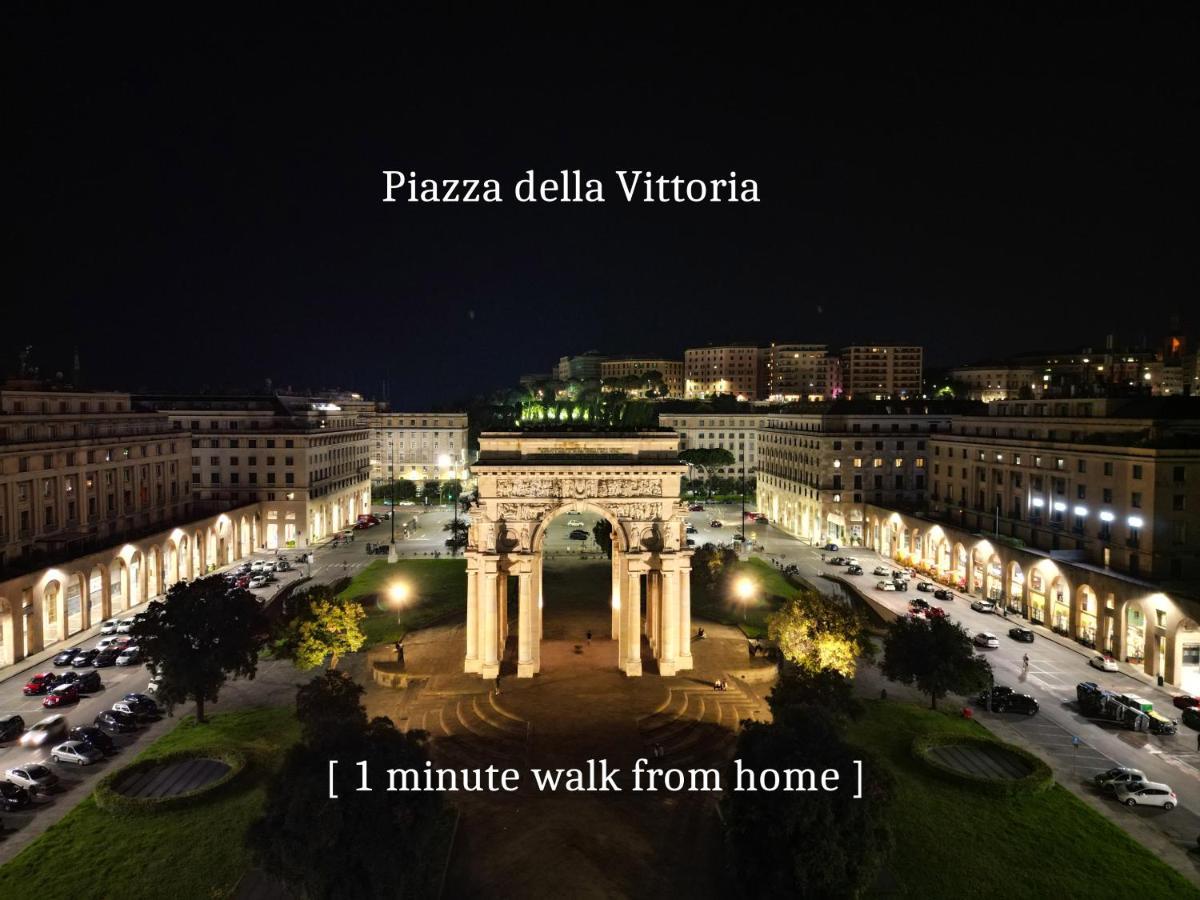 Ferienwohnung Attico Luxury Con Parcheggio E Terrazza Vista Mozzafiato Genua Exterior foto