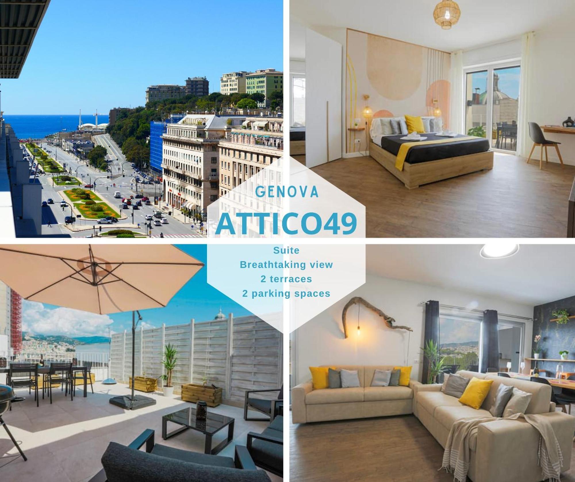 Ferienwohnung Attico Luxury Con Parcheggio E Terrazza Vista Mozzafiato Genua Exterior foto