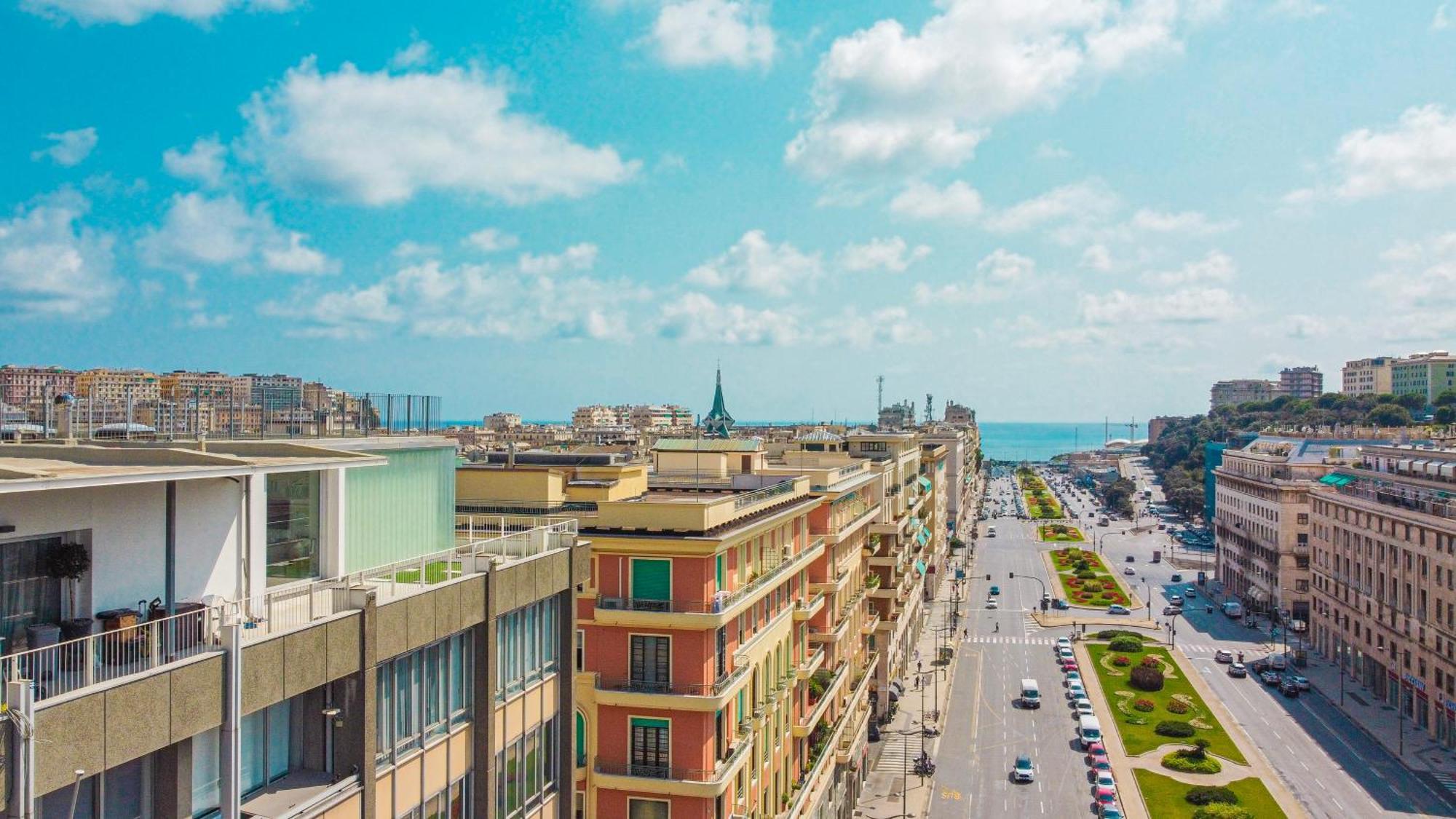 Ferienwohnung Attico Luxury Con Parcheggio E Terrazza Vista Mozzafiato Genua Exterior foto